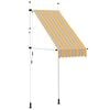 vidaXL Auvent r&eacute;tractable manuel 100 cm Rayures jaunes et bleues