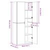 vidaXL Haut Armoire 2 pcs Ch&ecirc;ne noir 80 x 42 x 185 cm