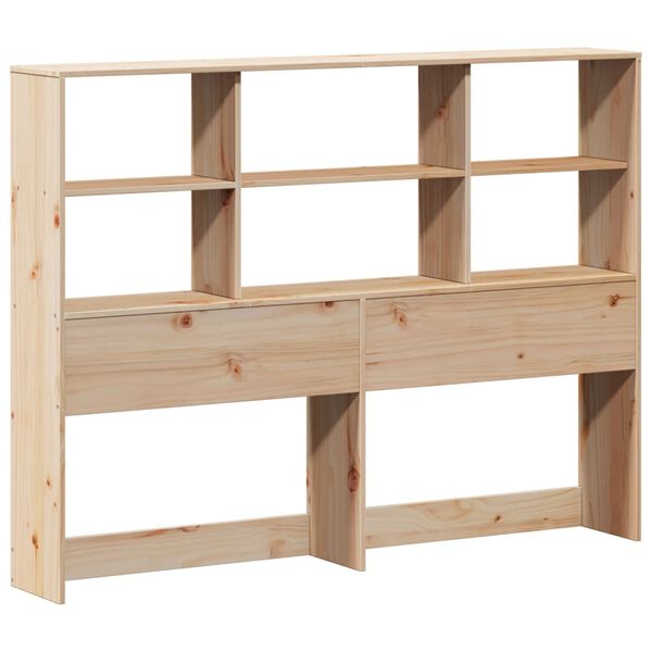 vidaXL T&ecirc;te de lit avec rangement 120 cm bois massif de pin