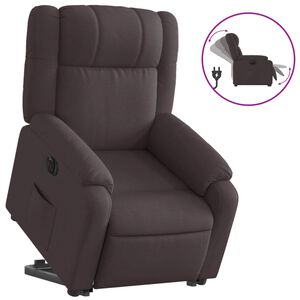 vidaXL Fauteuil inclinable &eacute;lectrique marron fonc&eacute; tissu