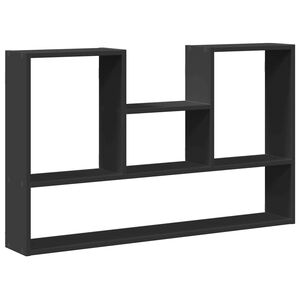 vidaXL &Eacute;tag&egrave;re murale noir 99x15x60 cm bois d'ing&eacute;nierie