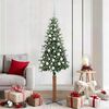vidaXL Sapin de No&euml;l mince Vert 180 cm PVC et bois de pin massif