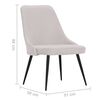 vidaXL Chaises &agrave; manger lot de 6 cr&egrave;me tissu