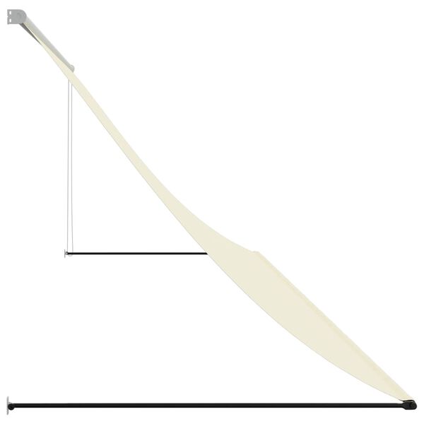 vidaXL Auvent r&eacute;tractable cr&egrave;me 400x150 m tissu et acier
