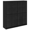 vidaXL Haut Armoire 2 pcs Ch&ecirc;ne noir 68 x 37 x 142 cm