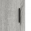 vidaXL Buffet haut Sonoma gris 34,5x34x180 cm Bois d'ing&eacute;nierie