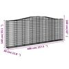 vidaXL Paniers &agrave; gabions arqu&eacute;s 2 pcs 400x30x140/160 cm Fer galvanis&eacute;