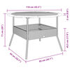 vidaXL Table de jardin et dessus en bois d'acacia beige r&eacute;sine tress&eacute;e