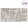 vidaXL Panneaux muraux 3D avec design de brique gris 10 pcs EPS