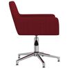 vidaXL Chaise pivotante de salle &agrave; manger Rouge bordeaux Tissu
