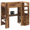 vidaXL Cadre de lit superpos&eacute; avec bureau Bois ancien 80 x 200 cm