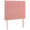 vidaXL Sommier &agrave; lattes de lit avec matelas LED Rose 80x200 cm Velours