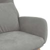 vidaXL Chaise de relaxation Gris clair Velours