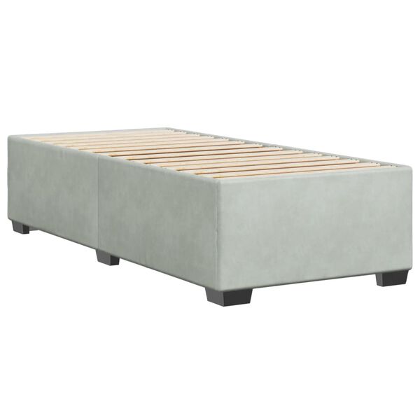 vidaXL Cadre de lit sans matelas gris clair 100x200 cm velours