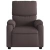 vidaXL Fauteuil inclinable Marron fonc&eacute; Tissu