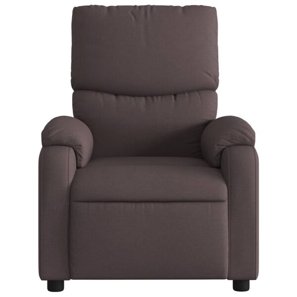 vidaXL Fauteuil inclinable Marron fonc&eacute; Tissu