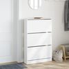 vidaXL Armoire &agrave; chaussures blanc 80x21x125,5 cm bois d'ing&eacute;nierie