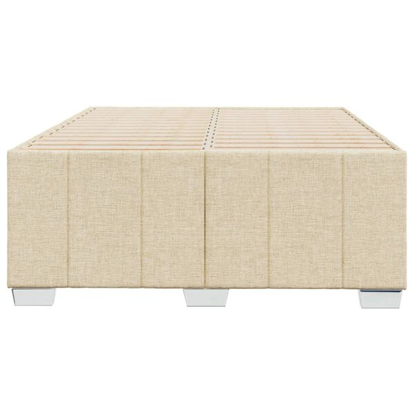 vidaXL Cadre de lit sans matelas cr&egrave;me 120x200 cm tissu