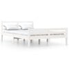 vidaXL Cadre de lit sans matelas blanc bois massif 120x200 cm
