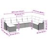 vidaXL Ensemble de canap&eacute; de jardin 8 pcs Noir et blanc Poly rotin