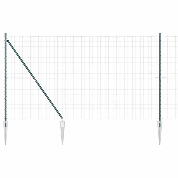 vidaXL Cl&ocirc;ture avec poteau Vert 1,5 x 10 m Acier et PVC