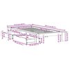 vidaXL Cadre de lit sans matelas blanc 90x200 cm bois de pin massif