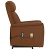 vidaXL Fauteuil de massage Marron Tissu microfibre