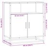 vidaXL Buffet noir 68x35x76 cm bois d'ing&eacute;nierie