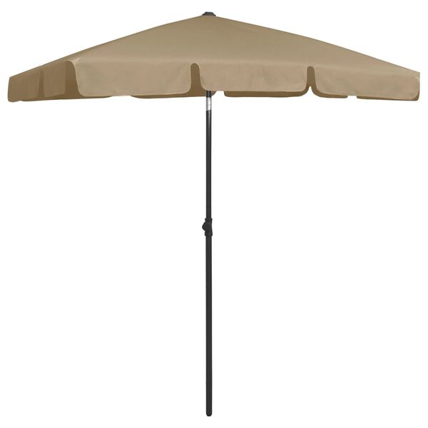 vidaXL Parasol de plage taupe 180x120 cm
