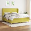 vidaXL Sommier &agrave; lattes de lit avec matelas Vert 180x200 cm Tissu