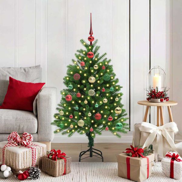 vidaXL Sapin de Noël avec 150 LED avec support Vert 120 cm PE