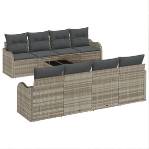 vidaXL Ensemble de canap&eacute; de jardin Gris clair 55 x 55 x 37 cm