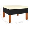 vidaXL Salon de jardin 8 pcs avec coussins R&eacute;sine tress&eacute;e Noir
