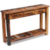 vidaXL Table console Bois de r&eacute;cup&eacute;ration massif 120x30x76 cm