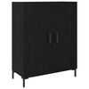 vidaXL Haut Armoire Ch&ecirc;ne noir 69,5 x 34 x 180 cm Bois d'ing&eacute;nierie