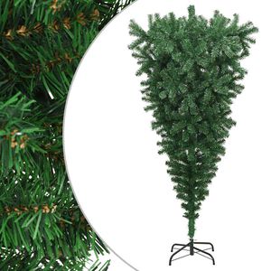 vidaXL Sapin de No&euml;l artificiel renvers&eacute; avec support Vert 180 cm