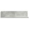 vidaXL &Eacute;tag&egrave;res murales 2pcs gris b&eacute;ton 75x16,5x16,5cm bois ing&eacute;nierie