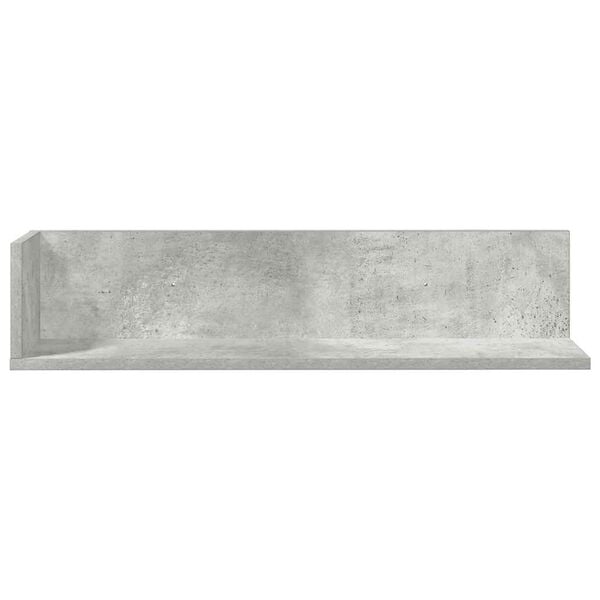vidaXL &Eacute;tag&egrave;res murales 2pcs gris b&eacute;ton 75x16,5x16,5cm bois ing&eacute;nierie