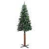 vidaXL Sapin de No&euml;l mince Vert 150 cm PVC et bois de pin massif