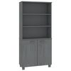 vidaXL Buffet HAMAR Bois massif de pin Gris fonc&eacute;