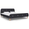 vidaXL Cadre de lit sans matelas gris fonc&eacute; tissu 150x200 cm