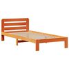 vidaXL Lit biblioth&egrave;que sans matelas cire marron 75x190 cm pin massif