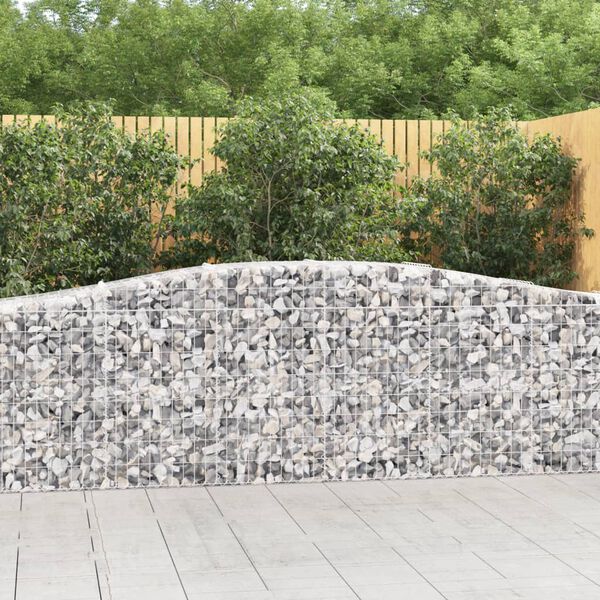 vidaXL Paniers &agrave; gabions arqu&eacute;s 25 pcs 400x50x80/100 cm Fer galvanis&eacute;