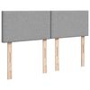 vidaXL Sommier &agrave; lattes de lit avec matelas Gris clair 140x200cm Tissu