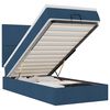 vidaXL Cadre de lit ottoman avec matelas bleu 90x190 cm tissu