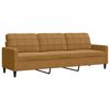 vidaXL Ensemble de canap&eacute;s 3 pcs avec coussins Marron Velours