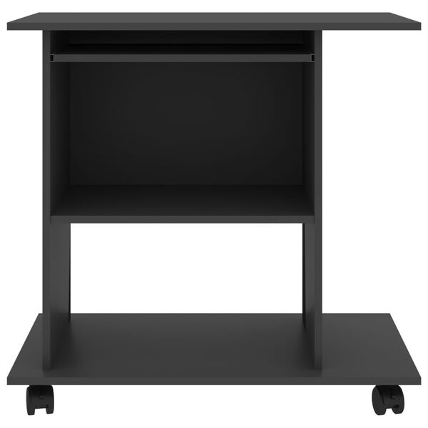 vidaXL Bureau d'ordinateur Gris 80x50x75 cm Agglom&eacute;r&eacute;