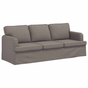 vidaXL Canap&eacute; Taupe 201 x 80 x 85 cm tissu
