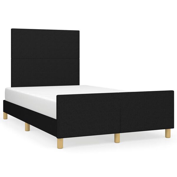 vidaXL Cadre de lit sans matelas noir 120x190 cm tissu