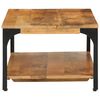 vidaXL Table basse 2 niveaux 100x55x38cm bois manguier massif et acier